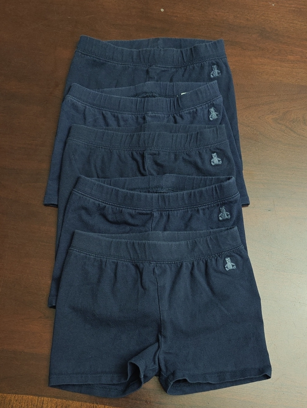 GAP Baby Navy Kids Cotton Stretch Cartwheel Shorts - Set of 5 Sz 6 Years